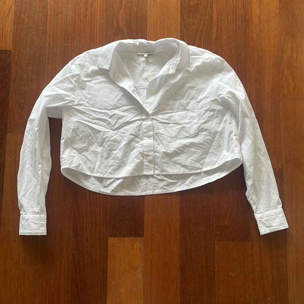 Madewell cropped button down